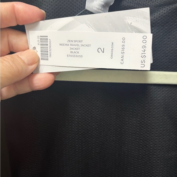 Chico's Utility Jacket in Black - Picture 2 of 7